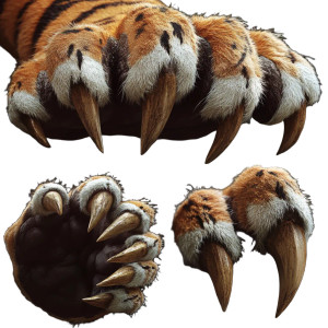 Tiger Claw Angles Vinyl Car Decal Sticker – Waterproof & UV-Resistant 8"