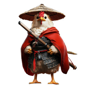 Warrior Chicken Vinyl Car Decal Sticker – Waterproof & UV-Resistant 8"