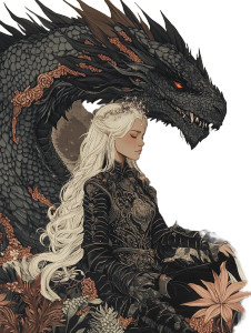 Wyvern Tapestry Fantasy Vinyl Car Decal Sticker – Waterproof & UV-Resistant 8"