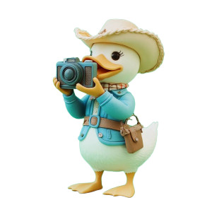 Clay Cowboy Duck Vinyl Car Decal Sticker – Waterproof & UV-Resistant 8" Clay Cowboy Duck Vinyl Car Decal Sticker – Waterproof & UV-Resistant 8"