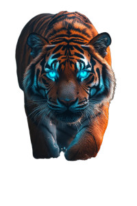 Glowing-Eyed Tiger Vinyl Car Decal Sticker – Waterproof & UV-Resistant 8" Glowing-Eyed Tiger Vinyl Car Decal Sticker – Waterproof & UV-Resistant 8"
