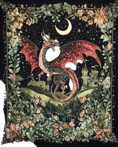Fantasy Dragon Tapestry Vinyl Car Decal Sticker – Waterproof & UV-Resistant 8" Fantasy Dragon Tapestry Vinyl Car Decal Sticker – Waterproof & UV-Resistant 8"