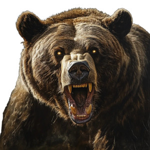 Growling Grizzly Bear V5 Vinyl Car Decal Sticker – Waterproof & UV-Resistant 8" Growling Grizzly Bear V5 Vinyl Car Decal Sticker – Waterproof & UV-Resistant 8"