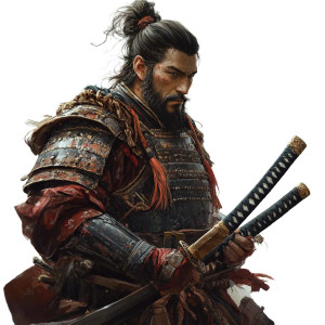 Dwarven Fantasy Samurai Vinyl Car Decal Sticker – Waterproof & UV-Resistant 8"