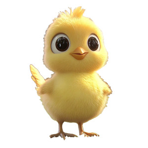 Baby Yellow Chick Vinyl Car Decal Sticker – Waterproof & UV-Resistant 8"