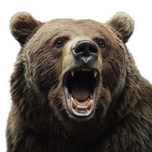 Realistic Bear Vinyl Car Decal Sticker – Waterproof & UV-Resistant 8"