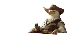 Cowboy Eagle Office Vinyl Car Decal Sticker – Waterproof & UV-Resistant 8"