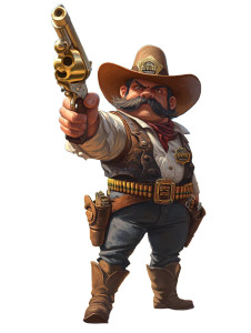 Wild West Sheriff Vinyl Car Decal Sticker – Waterproof & UV-Resistant 8"