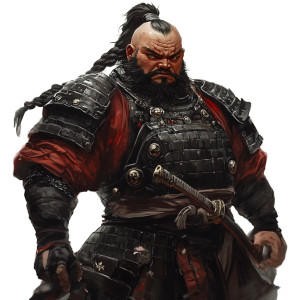 Dwarf Samurai Warrior Vinyl Car Decal Sticker – Waterproof & UV-Resistant 8"