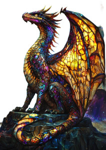 Cosmic Stained Dragon V2 Vinyl Car Decal Sticker – Waterproof & UV-Resistant 8"
