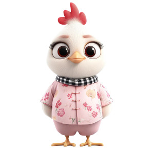 Vietnamese Mother Hen Vinyl Car Decal Sticker – Waterproof & UV-Resistant 8"