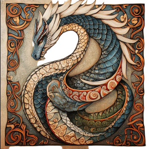 Irish Dragon Vinyl Car Decal Sticker – Waterproof & UV-Resistant 8"