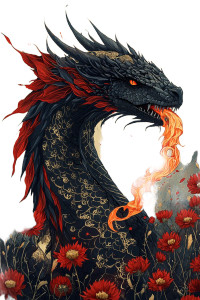 Majestic Fire Dragon Vinyl Car Decal Sticker – Waterproof & UV-Resistant 8"