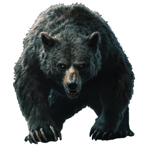 Demonic Bear Vinyl Car Decal Sticker – Waterproof & UV-Resistant 8"