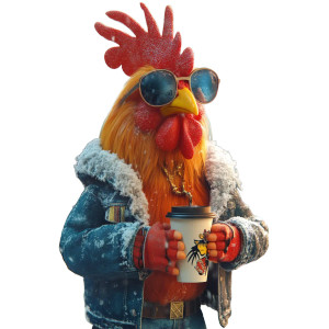 Hip Hop Rooster V3 Vinyl Car Decal Sticker – Waterproof & UV-Resistant 8"