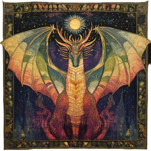 Rainbow Dragon God Vinyl Car Decal Sticker – Waterproof & UV-Resistant 8"