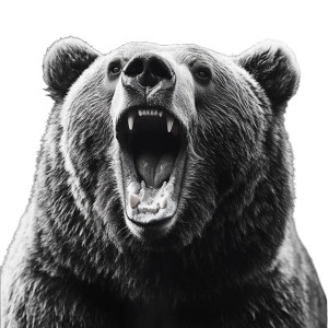 Grizzly Bear Roar V2 Vinyl Car Decal Sticker – Waterproof & UV-Resistant 8"