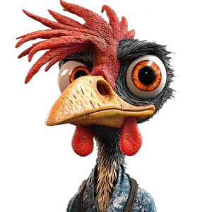 Kung Fu Chicken V2 Vinyl Car Decal Sticker – Waterproof & UV-Resistant 8"