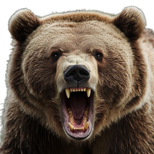 Roaring Bear V18 Vinyl Car Decal Sticker – Waterproof & UV-Resistant 8"