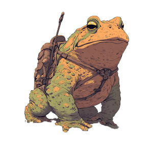 Giant Toad Saddle Vinyl Car Decal Sticker – Waterproof & UV-Resistant 8"