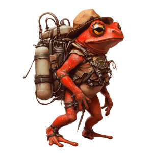 Armored Frog Grung Vinyl Car Decal Sticker – Waterproof & UV-Resistant 8"