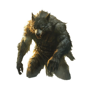 Werewolf Monster Portrait Vinyl Car Decal Sticker – Waterproof & UV-Resistant 8"