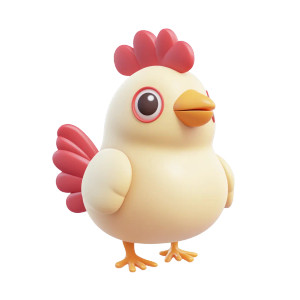 Cute Pixel Hen Vinyl Car Decal Sticker – Waterproof & UV-Resistant 8"