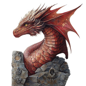 Red Dragon V4 Vinyl Car Decal Sticker – Waterproof & UV-Resistant 8"