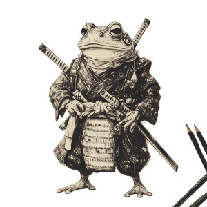 Samurai Frog V23 Vinyl Car Decal Sticker – Waterproof & UV-Resistant 8" Samurai Frog V23 Vinyl Car Decal Sticker – Waterproof & UV-Resistant 8"