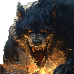 Werewolf Character Art Vinyl Car Decal Sticker – Waterproof & UV-Resistant 8"