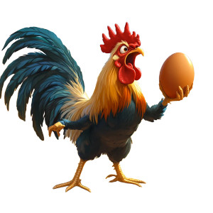 Heroic Rooster Scene Vinyl Car Decal Sticker – Waterproof & UV-Resistant 8"