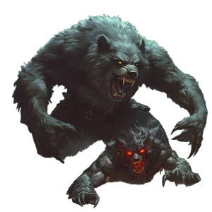 Werebear Vs Werewolf Vinyl Car Decal Sticker – Waterproof & UV-Resistant 8"