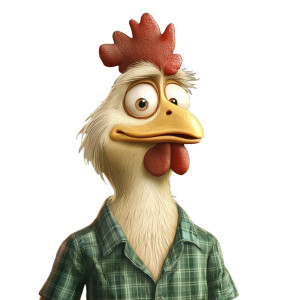 Cartoony Chicken Farmer Vinyl Car Decal Sticker – Waterproof & UV-Resistant 8" Cartoony Chicken Farmer Vinyl Car Decal Sticker – Waterproof & UV-Resistant 8"