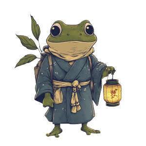 Anthropomorphic Frog Lantern Vinyl Car Decal Sticker – Waterproof & UV-Resistant 8" Anthropomorphic Frog Lantern Vinyl Car Decal Sticker – Waterproof & UV-Resistant 8"