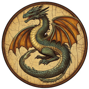 Dragon Dnd Logo Vinyl Car Decal Sticker – Waterproof & UV-Resistant 8"