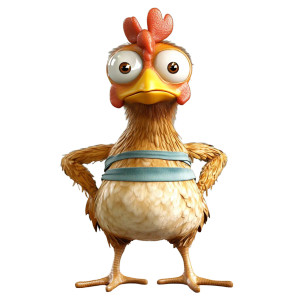 Funny Chicken Head Vinyl Car Decal Sticker – Waterproof & UV-Resistant 8"