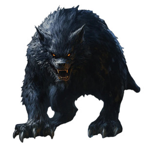 Elder Worg Beast Vinyl Car Decal Sticker – Waterproof & UV-Resistant 8"
