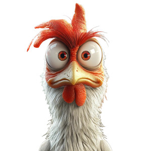 Bad Chicken Vinyl Car Decal Sticker – Waterproof & UV-Resistant 8"