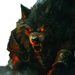 Dark Druid Wolf Vinyl Car Decal Sticker – Waterproof & UV-Resistant 8"