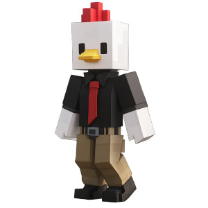 Minecraft Chicken Man Vinyl Car Decal Sticker – Waterproof & UV-Resistant 8"