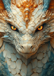 Art Nouveau Dragon V9 Vinyl Car Decal Sticker – Waterproof & UV-Resistant 8"