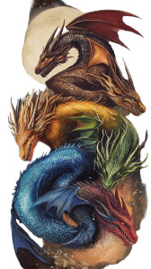 Celebrating Dragons Vinyl Car Decal Sticker – Waterproof & UV-Resistant 8"