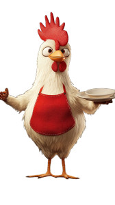 Cute Rooster Chef Vinyl Car Decal Sticker – Waterproof & UV-Resistant 8"