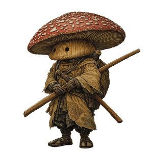 Woodland Samurai Halfling Vinyl Car Decal Sticker – Waterproof & UV-Resistant 8"