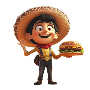 Mariachi With Food Vinyl Car Decal Sticker – Waterproof & UV-Resistant 8"