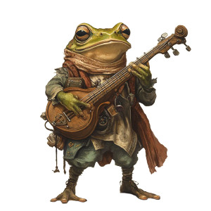 Frog Musician Vinyl Car Decal Sticker – Waterproof & UV-Resistant 8"