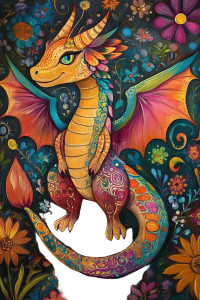 Magical Spirit Dragon Vinyl Car Decal Sticker – Waterproof & UV-Resistant 8"