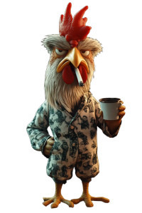 Angry Pajama Rooster Vinyl Car Decal Sticker – Waterproof & UV-Resistant 8" Angry Pajama Rooster Vinyl Car Decal Sticker – Waterproof & UV-Resistant 8"