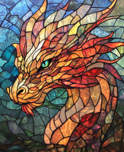 Vibrant Dragon Mural Vinyl Car Decal Sticker – Waterproof & UV-Resistant 8"