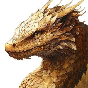 Golden Scales Drake Vinyl Car Decal Sticker – Waterproof & UV-Resistant 8"